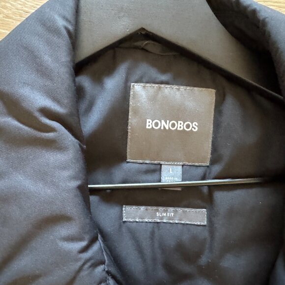 Bonobos Men's Insulated Down Filled Coaches Jacket Black L Large $249 - Picture 2 of 3